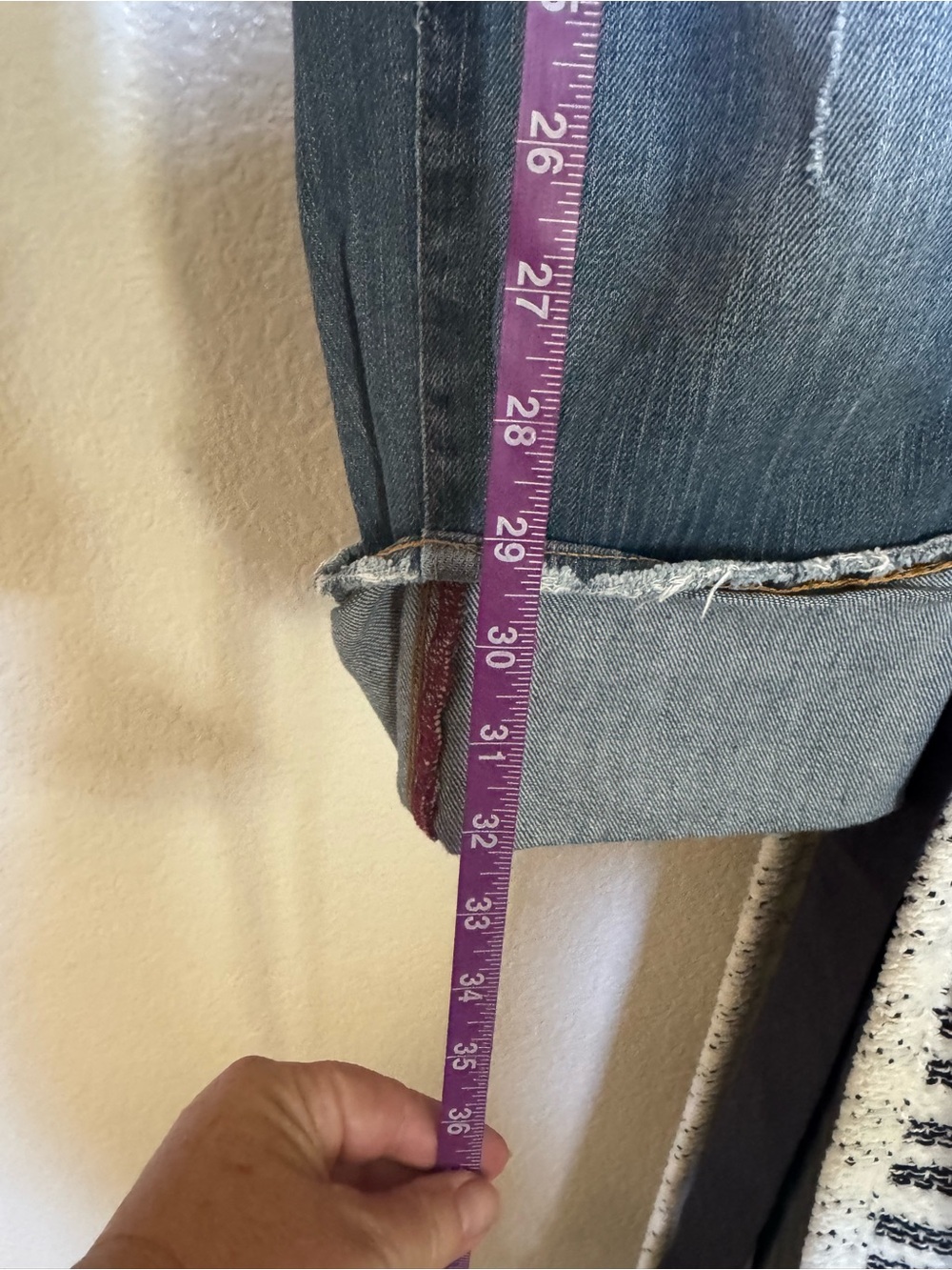 Polo Jeans Co Ralph Lauren Women’s Cuffed Distressed Jeans Size 31 Y2K - Picture 4 of 10